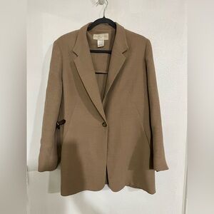 Barbara Bui Paris wool blend 
Blazer jacket tan nude original career business